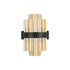 Kade Wall Light Satin Black - Amber Glass